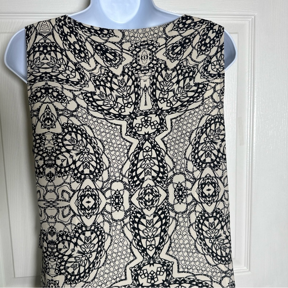 Veronica M Women's XS Sleeveless Dress Black Tan Paisley Print Sundress XSmall - Picture 8 of 11